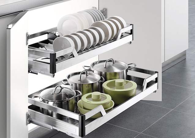 櫥柜拉籃托盆安裝方法，手把手教你裝家居