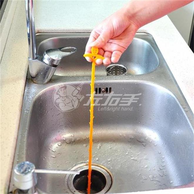 廚房下水管道堵塞怎么辦&mdash;&mdash;長鐵絲鉤取