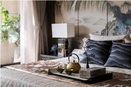 現(xiàn)代別墅設(shè)計裝修：新中式別墅設(shè)計怎么搭配窗簾色彩？