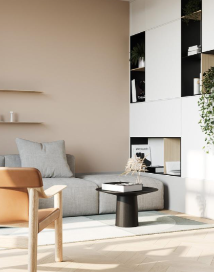 室內(nèi)裝飾設(shè)計(jì)風(fēng)格：舒適的簡約住宅，配以泥土色調(diào)的室內(nèi)裝飾