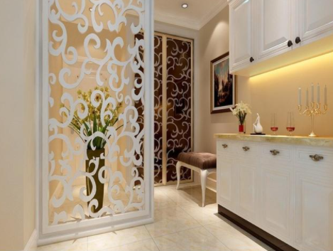 客廳家裝隔斷設計：屏風隔斷設計圖，浪漫唯美屏風隔斷欣賞