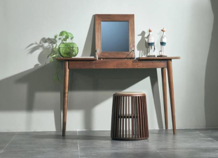 臥室梳妝臺(tái)高度：北美黑胡桃木多功能梳妝臺(tái)！