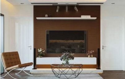 家裝客廳風格設計：現(xiàn)代中式風格家裝設計，臥室衣柜電視柜梳妝臺一體